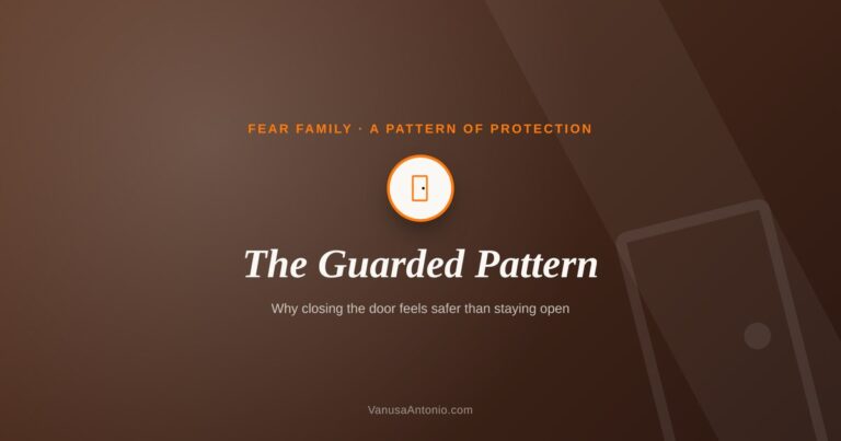Guarded Pattern — a closed door representing emotional protection