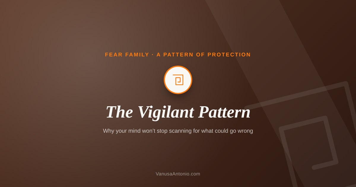 Vigilant Pattern — a spiral representing constant mental scanning for danger